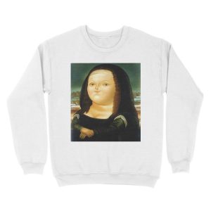 Alternative view of Fat Mona Lisa Unisex Crewneck Sweatshirt