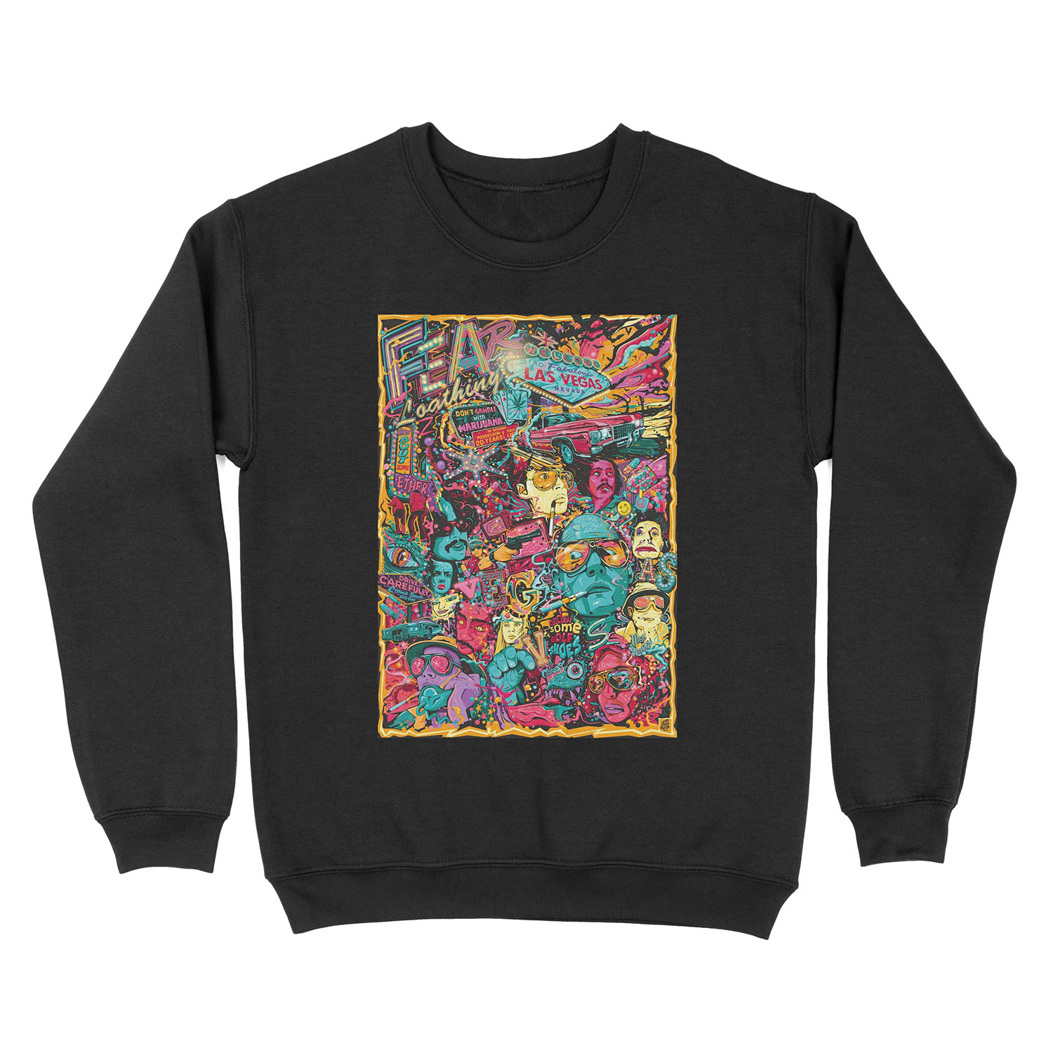 Fear and Loathing Las Vegas Art Unisex Crewneck Sweatshirt