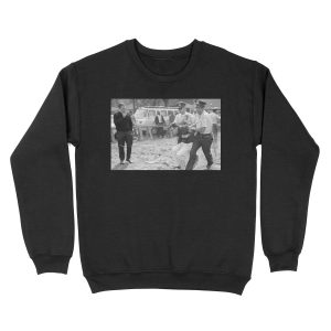 Feel The Bern - Bernie Sanders Black and White Protest Print Unisex Crewneck Sweatshirt