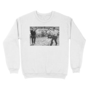 Alternative view of Feel The Bern - Bernie Sanders Black and White Protest Print Unisex Crewneck Sweatshirt