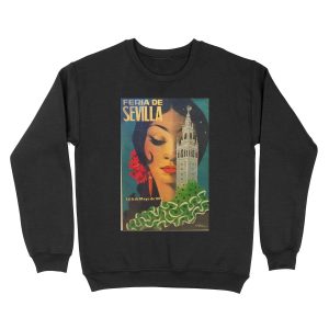 Feria de Sevilla Vintage Print Unisex Crewneck Sweatshirt
