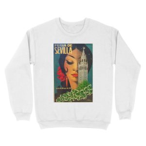 Alternative view of Feria de Sevilla Vintage Print Unisex Crewneck Sweatshirt