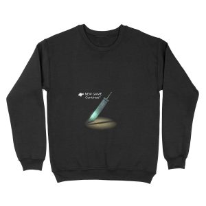 FF7 menu new game Unisex Crewneck Sweatshirt