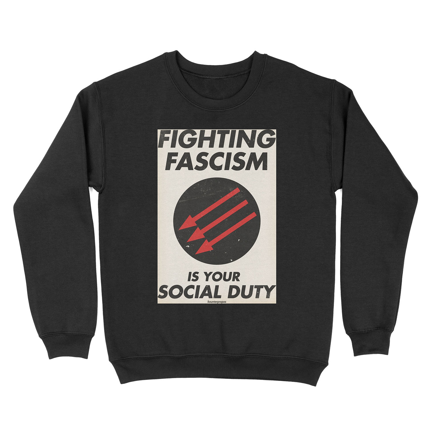 Fighting Fascism is Your Social Duty Unisex Crewneck Sweatshirt