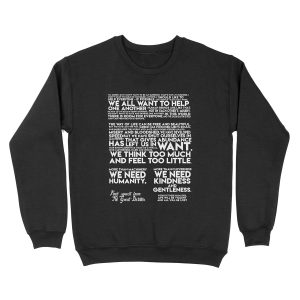 Final speech from The Great Dictator Unisex Crewneck Sweatshirt