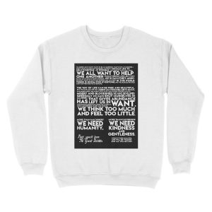 Alternative view of Final speech from The Great Dictator Unisex Crewneck Sweatshirt