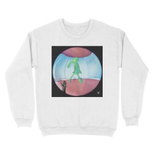 Alternative view of fine line but it's squidward Unisex Crewneck Sweatshirt
