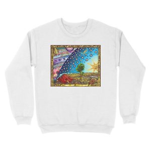 Alternative view of Flammarion Woodcut Flat Earth Design 2017 Unisex Crewneck Sweatshirt