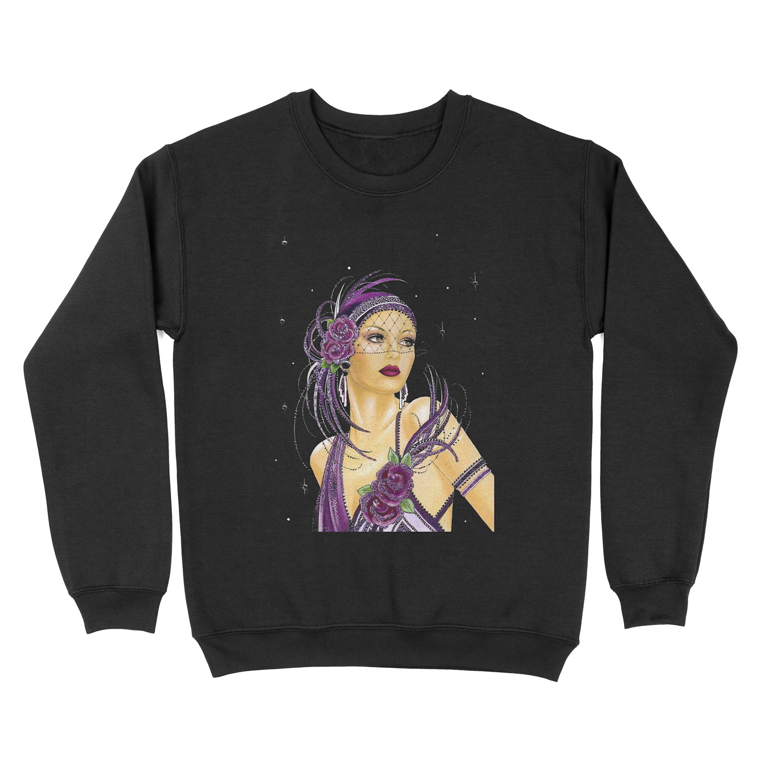 FLAPPER : Vintage 1930 Art Deco Print Unisex Crewneck Sweatshirt