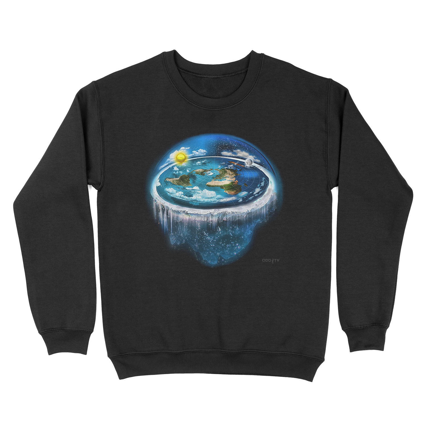 Flat Earth with Dome Art Unisex Crewneck Sweatshirt
