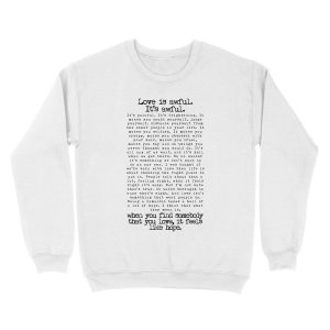 Alternative view of Fleabag Love Speech| Hot Priest Wedding| Typewriter Quote Unisex Crewneck Sweatshirt