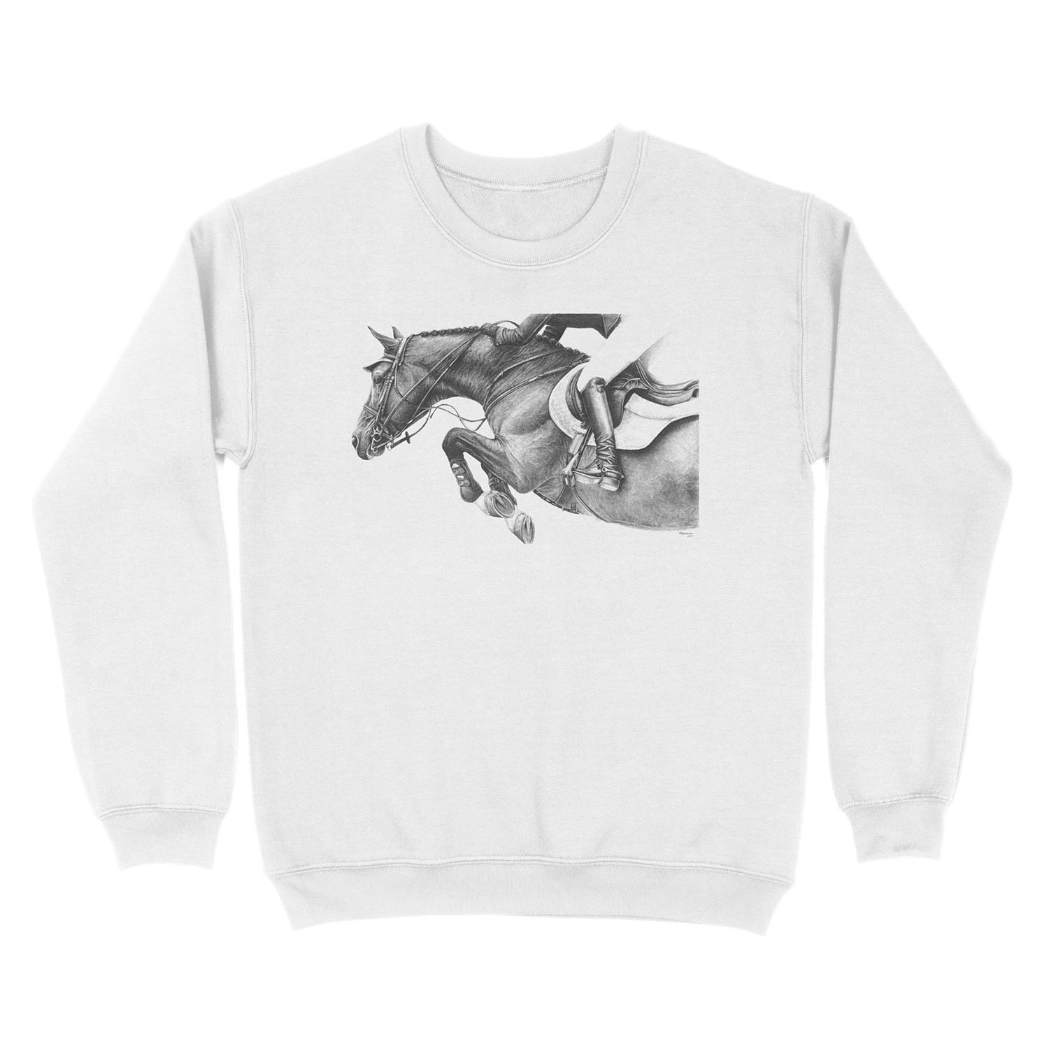 Flick - Showjumping Horse Unisex Crewneck Sweatshirt - Image 2