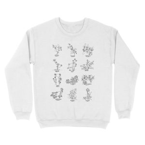 Alternative view of Floral Constellation - Ensemble Unisex Crewneck Sweatshirt