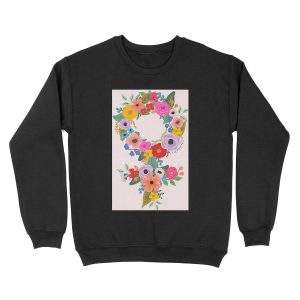 Floral Feminist - The Peach Fuzz Unisex Crewneck Sweatshirt