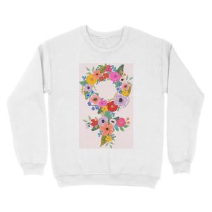 Alternative view of Floral Feminist - The Peach Fuzz Unisex Crewneck Sweatshirt