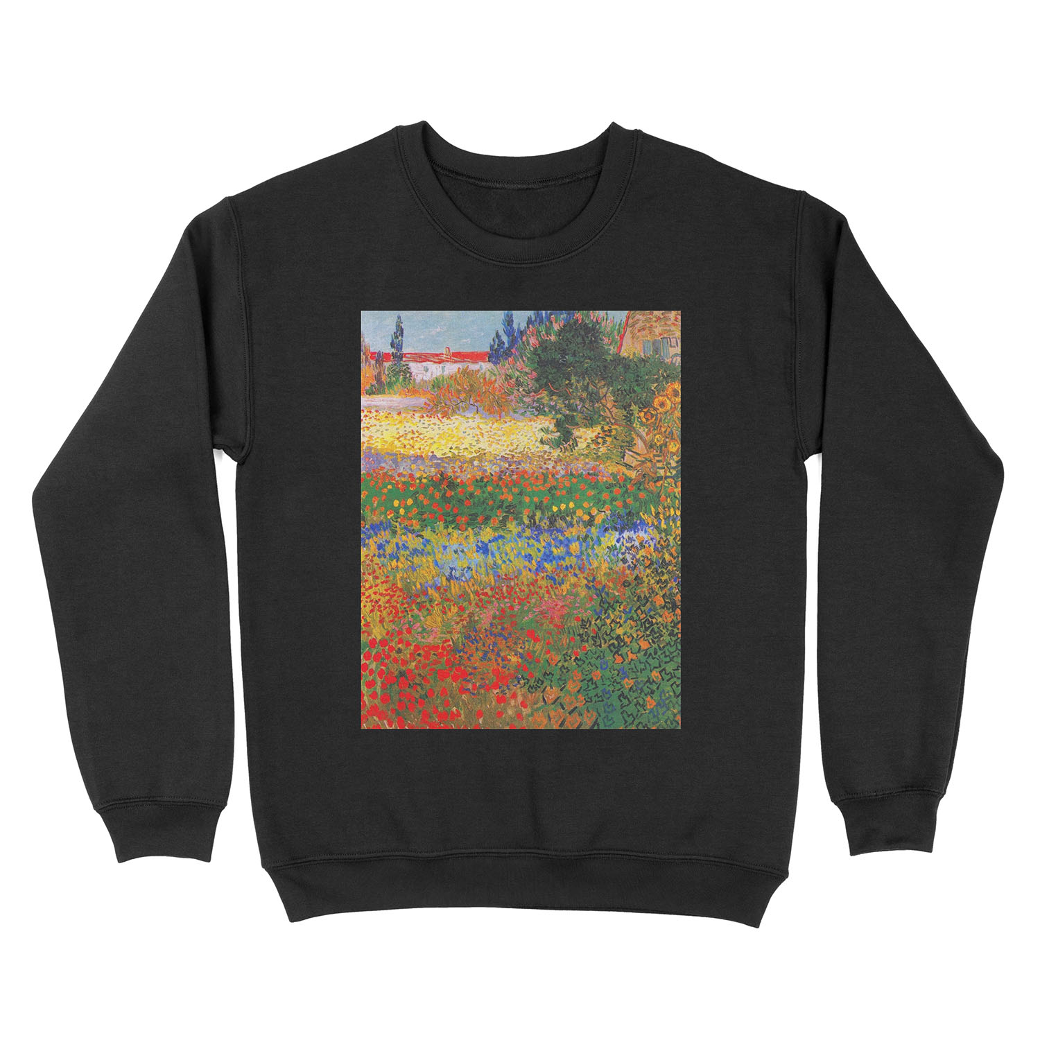 Flower Garden Painting by Vincent Van Gogh Unisex Crewneck Sweatshirt