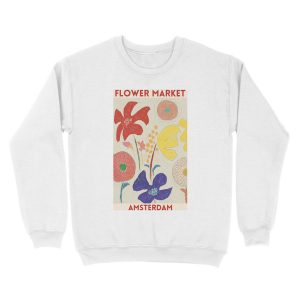 Alternative view of Flower Market - Amsterdams Unisex Crewneck Sweatshirt