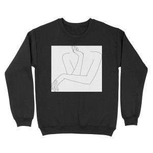 Folded arms line drawing - Anna Unisex Crewneck Sweatshirt