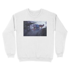 Alternative view of För guds skull, spela aldrig melodin nere vid alkärren. Unisex Crewneck Sweatshirt