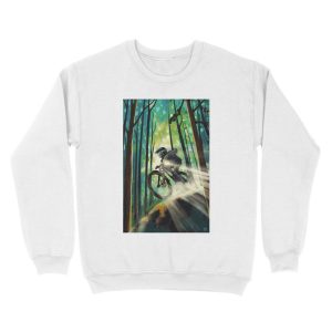 Alternative view of Forest Jump Mountain biker Unisex Crewneck Sweatshirt