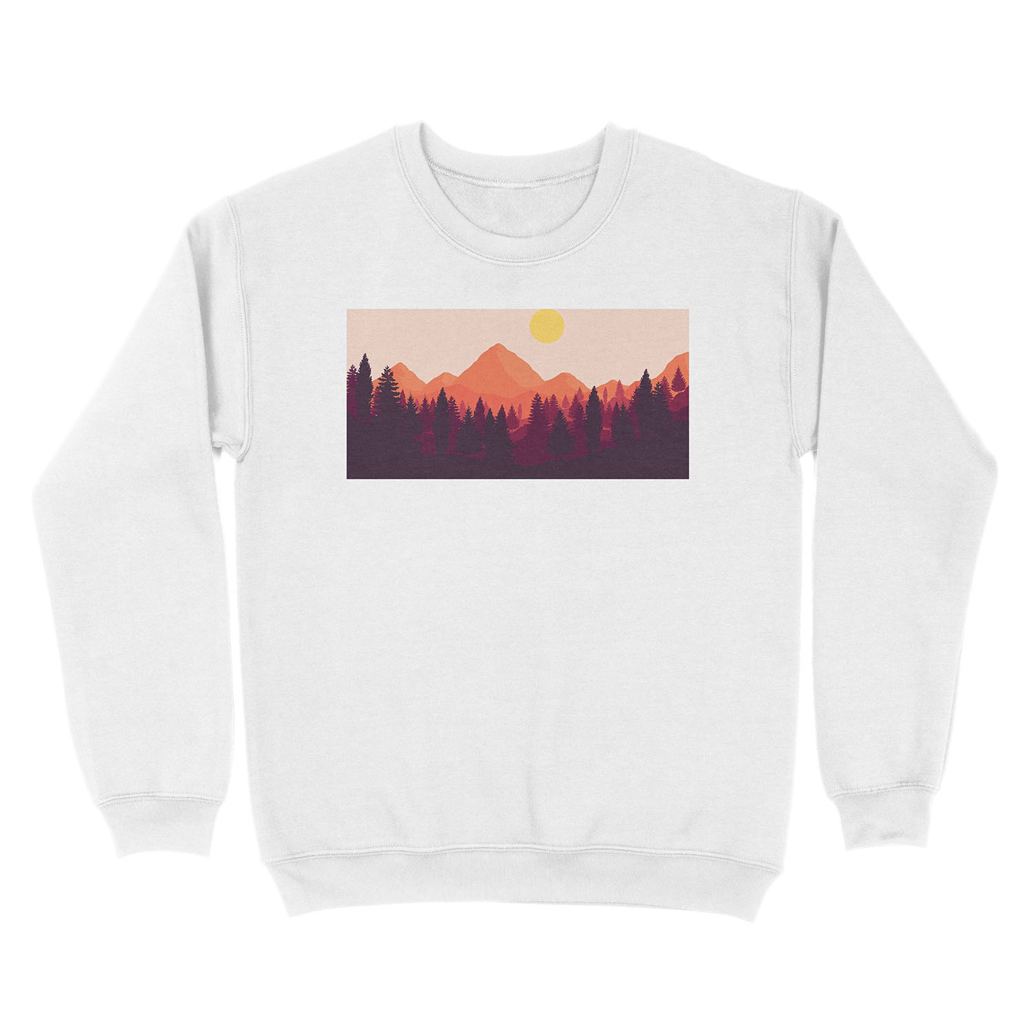 Forest Mountain Horizon Unisex Crewneck Sweatshirt - Image 2