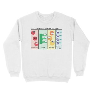 Alternative view of Four Biomolecules Unisex Crewneck Sweatshirt