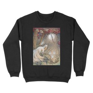 Fox & Wisps - TeaKitsune Fox Yokai Unisex Crewneck Sweatshirt