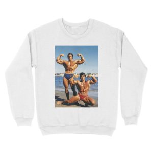 Alternative view of Franco and Arnold on the Beach Unisex Crewneck Sweatshirt