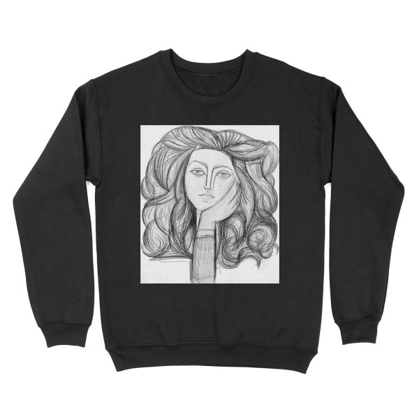 FRANCOISE 1946 : Vintage Abstract Charcoal Print Unisex Crewneck Sweatshirt
