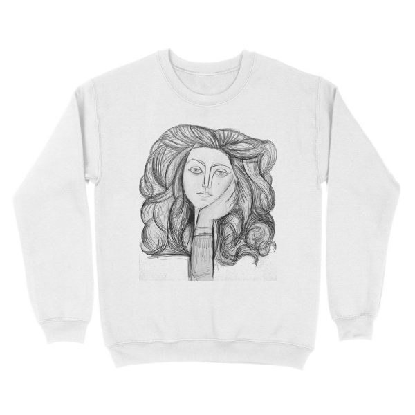 FRANCOISE 1946 : Vintage Abstract Charcoal Print Unisex Crewneck Sweatshirt - Image 2