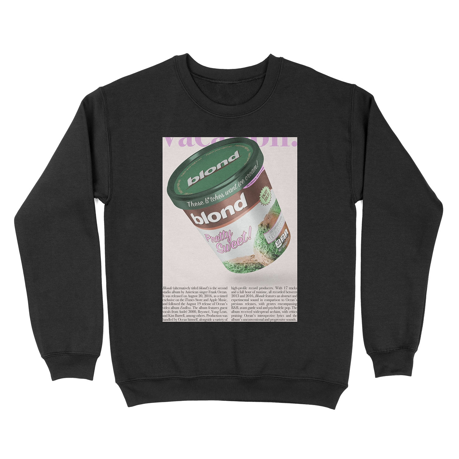 Frank Ocean - Blonde as Ice Cream Unisex Crewneck Sweatshirt