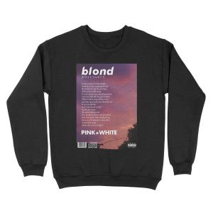 Frank Ocean - Blonde Pink + White Unisex Crewneck Sweatshirt
