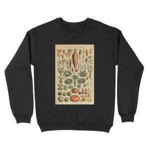 French Vintage Vegetables Unisex Crewneck Sweatshirt