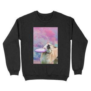 Frisbee Doge Unisex Crewneck Sweatshirt