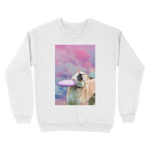 Alternative view of Frisbee Doge Unisex Crewneck Sweatshirt