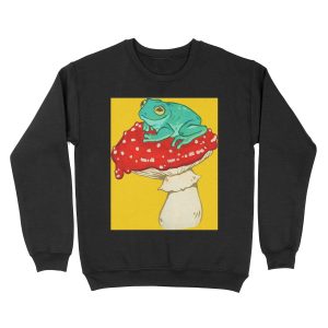 Frog on a Mushroom Unisex Crewneck Sweatshirt