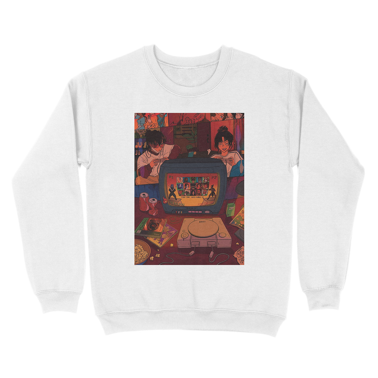 game night - zuko & azula Unisex Crewneck Sweatshirt - Image 2