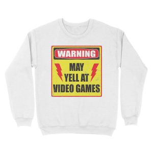 Alternative view of Gamer Warning Unisex Crewneck Sweatshirt