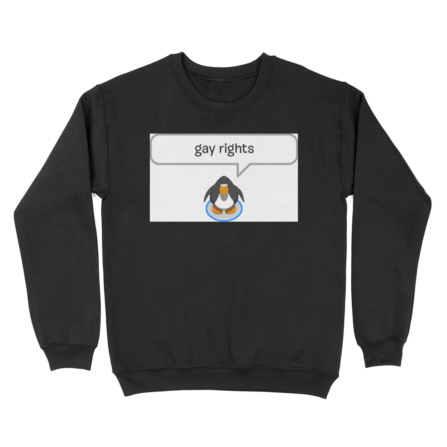 gay rights penguin Unisex Crewneck Sweatshirt