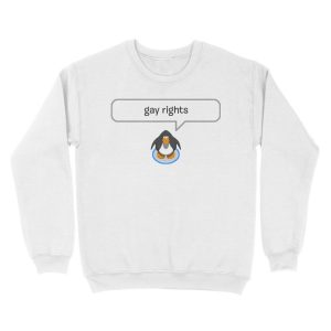 Alternative view of gay rights penguin Unisex Crewneck Sweatshirt