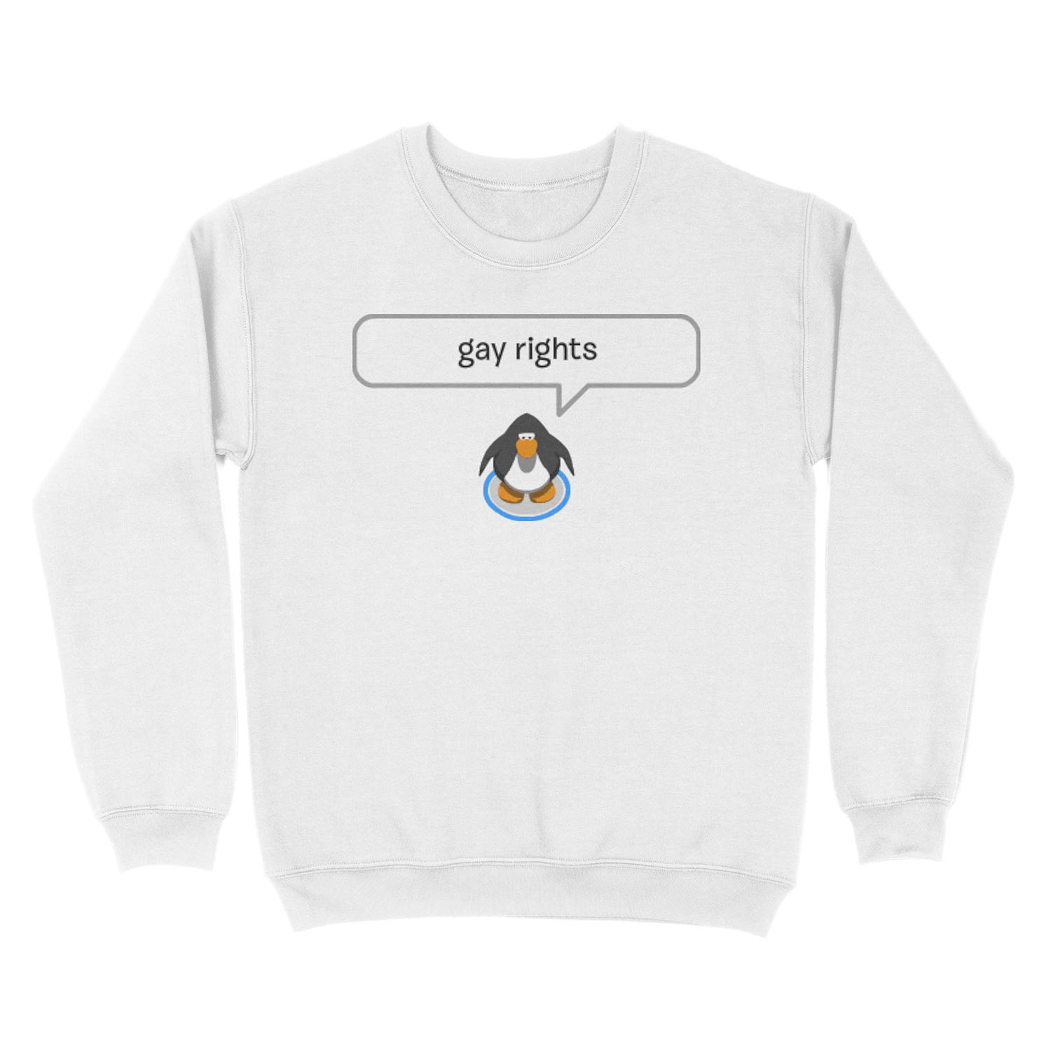 gay rights penguin Unisex Crewneck Sweatshirt - Image 2