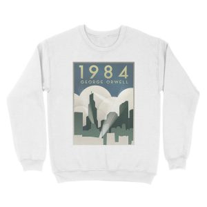 Alternative view of George Orwell - 1984, Art Deco Unisex Crewneck Sweatshirt