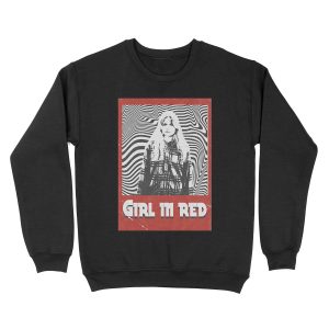 Girl in red | Retro Unisex Crewneck Sweatshirt