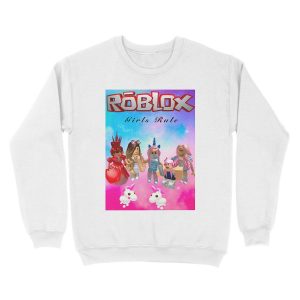 Alternative view of Girls rule rōblox print Unisex Crewneck Sweatshirt