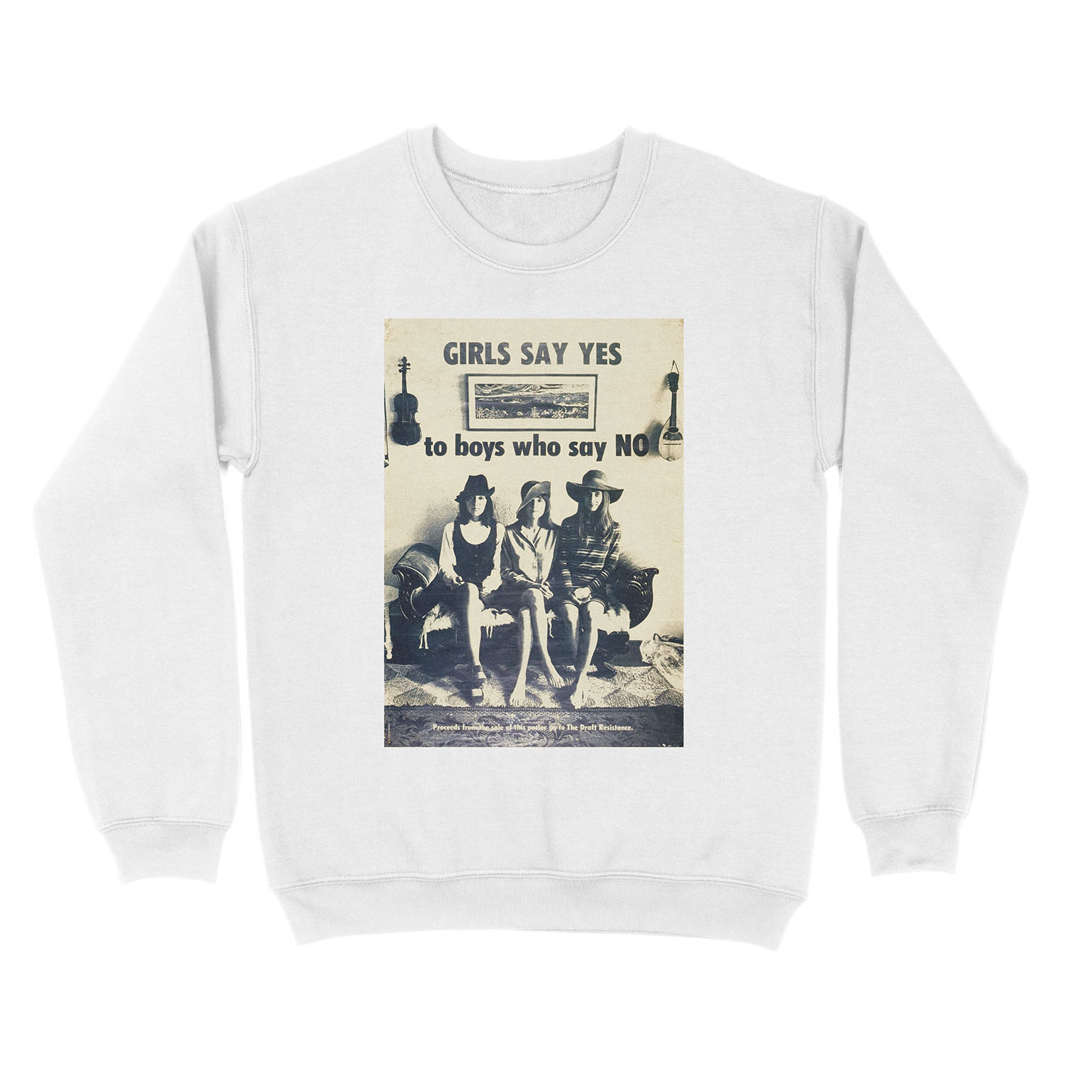 Girls say yes to guys who say no Unisex Crewneck Sweatshirt - Image 2