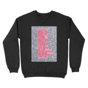 glitter vsco quote board Unisex Crewneck Sweatshirt