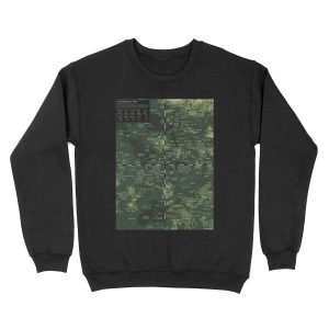 Goddesses of Venus: A topographic Map Unisex Crewneck Sweatshirt