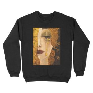 Golden Tears | Gustav Klimt | Freya | Art Nouveau Symbolism Unisex Crewneck Sweatshirt
