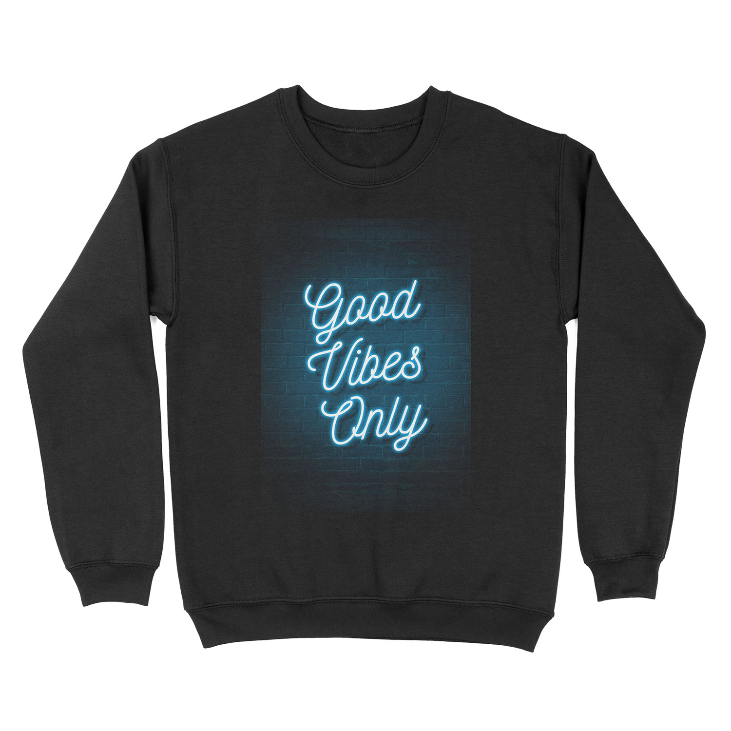 Good Vibes Only - Neon (Blue) Unisex Crewneck Sweatshirt