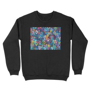 Graffiti Hearts Love Unisex Crewneck Sweatshirt